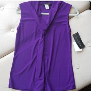 Pretty Purple Sleeveless Blouse